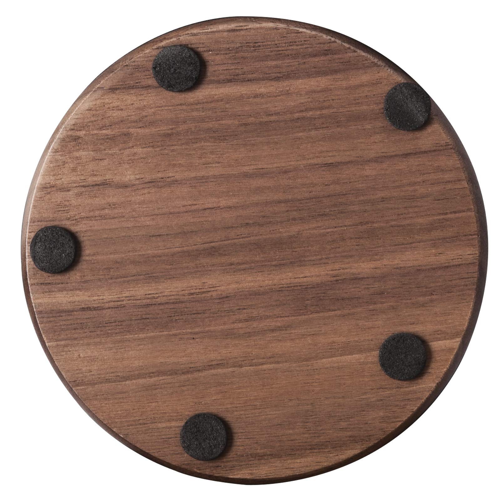 Wood Drink Coasters With Metal Holder, Goh Dodd 4 Inch 6 Pieces Wooden Coasters Cup Coaster Set For Bar Kitchen Home Apartment,